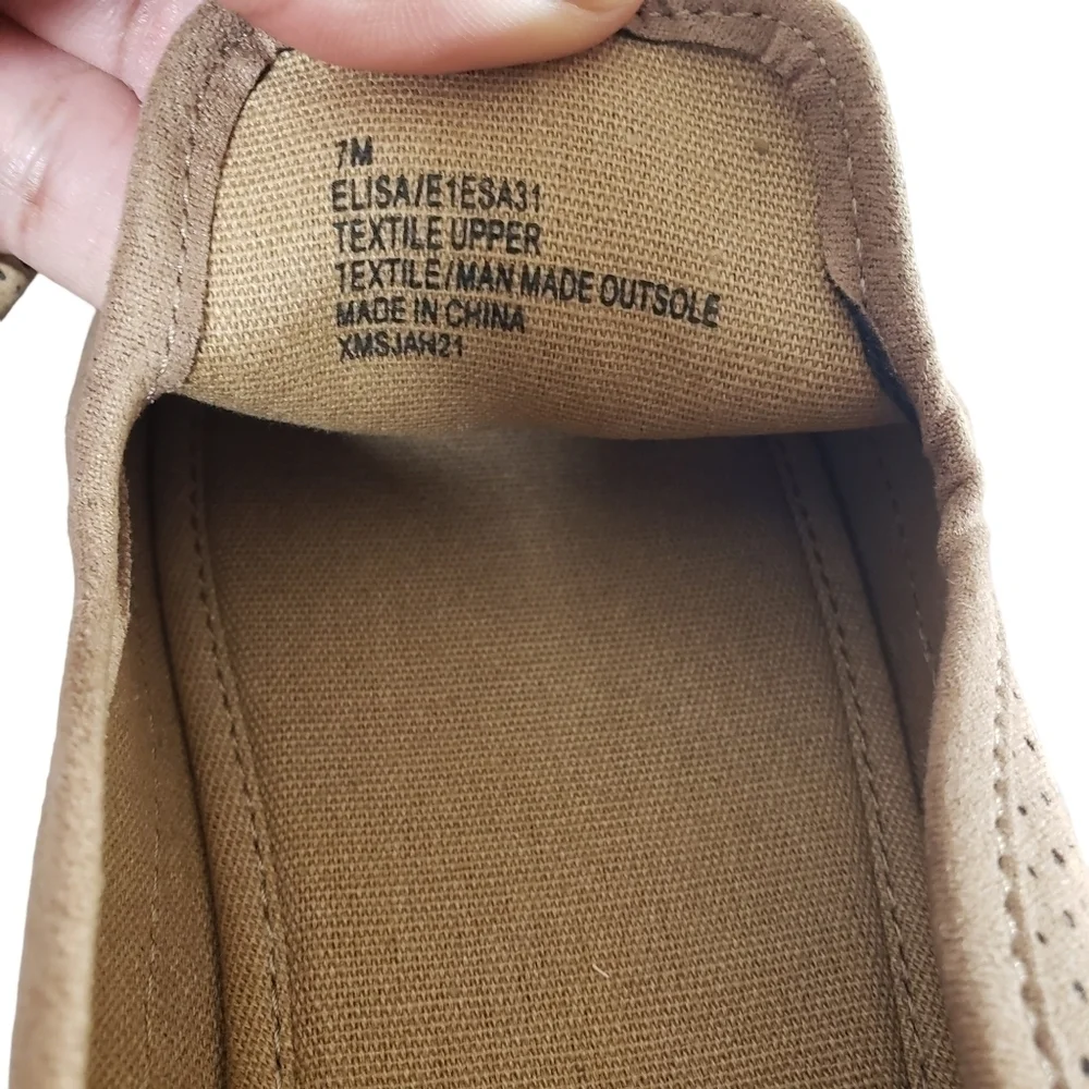 Esprit Elisa Medium Taupe Backless Flats Sz 7M